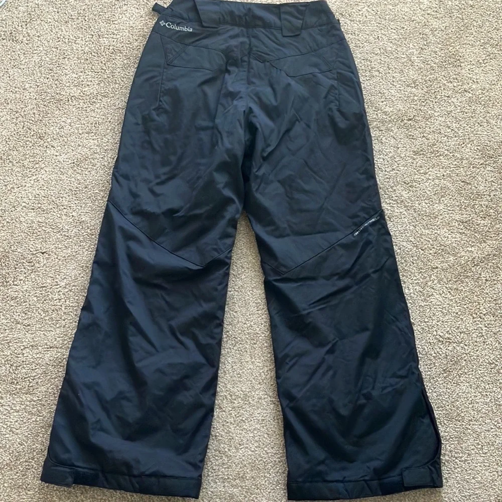Columbia Black Ski/Snow Pants Zip Up and‎ Snap Youth 10/12